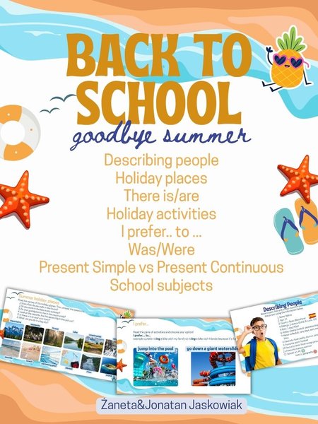 Back to School (4-5 klasa) prezentacja z ćwiczeniami