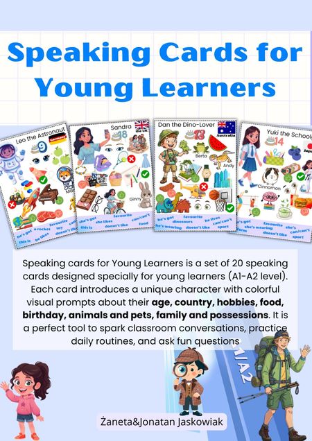 Speaking Cards for Young Learners (A1-A2)